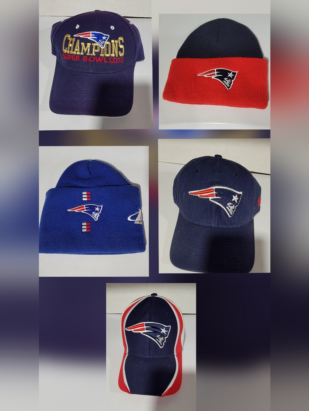 Patriots Hat & Beanie Bundle - 5 Items-$5 each or all 5 for $20